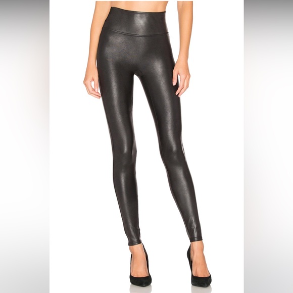 SPANX Faux Leather Leggings in Black S - Picture 1 of 10